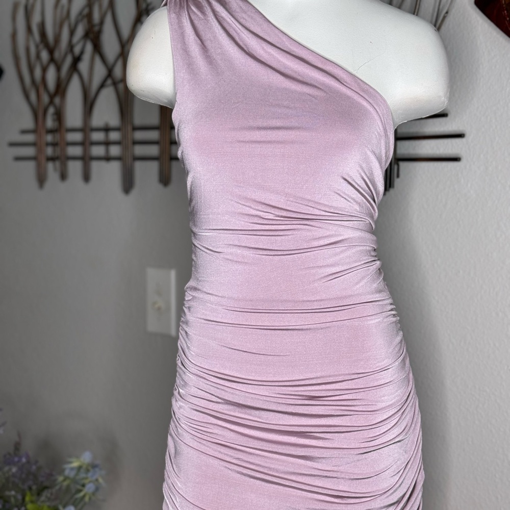Lavender off the shoulder dress by Obsessed. Size S.